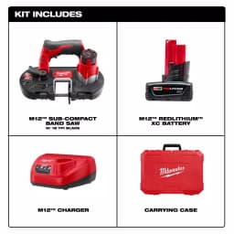 Milwaukee M12 12V Lithium-Ion Cordless Sub-Compact Band Saw XC Kit thumbnail 2
