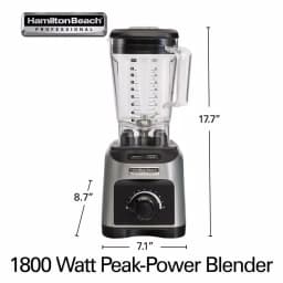 Hamilton Beach Professional 1800W 11-Speed 64 oz. Blender, Grey thumbnail 2