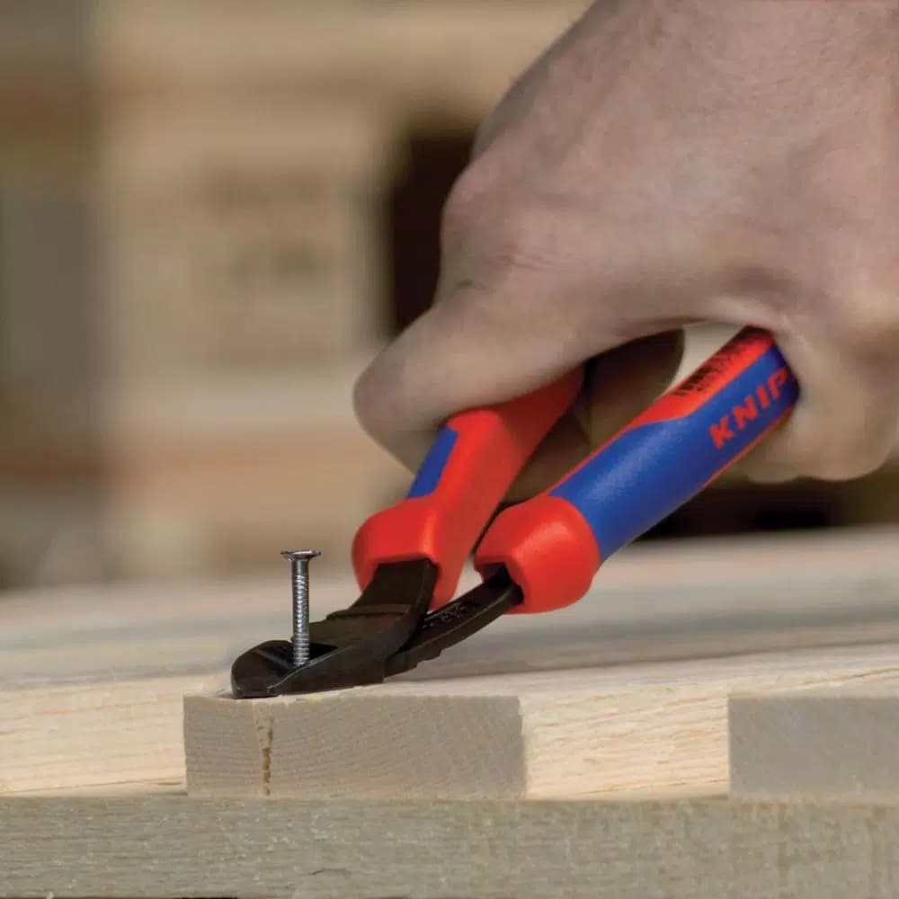 KNIPEX 10 in. Angled High Leverage Diagonal Cutters with Tether Attachment