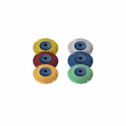 Dedeco Sunburst 2 in. 3-Ply Radial Discs, 1/4 in. Arbor, 6-Piece Thermoplastic Polishing Tool Assortment thumbnail 1