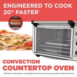 BLACK+DECKER 1500W 6-Slice Stainless Steel Convection Toaster Oven with Broiler Pan thumbnail 3