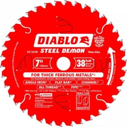 Diablo Steel Demon 7 in. x 38T x 20mm Arbor Carbide Ferrous Metal Cutting Saw Blade thumbnail 1