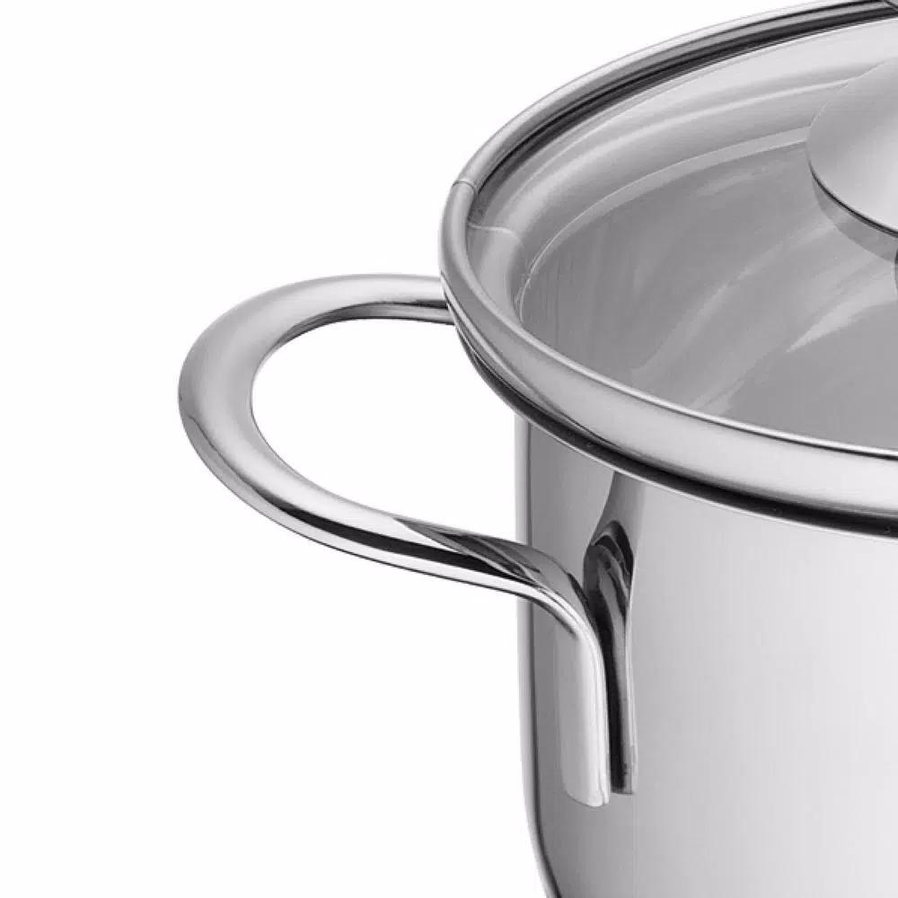 Frieling Küchenprofi 0.7 qt. Stainless Steel Stock Pot with Vented Glass Lid