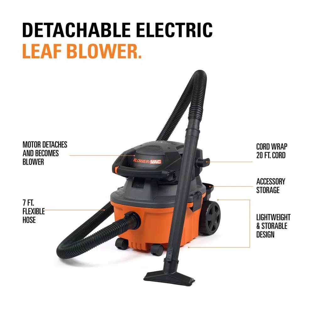 RIDGID 4 Gal. 6.0 Peak HP Wet/Dry Vacuum with Detachable Handheld Blower