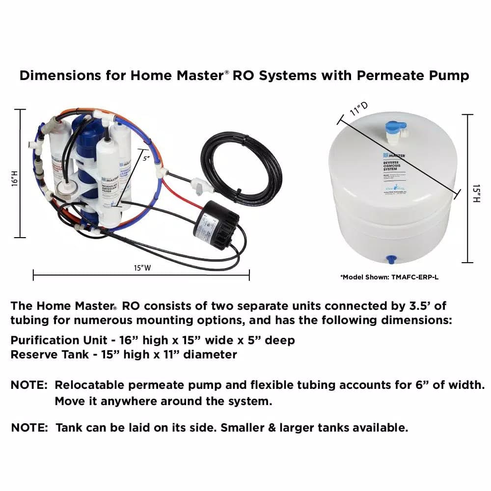 Home Master Artesian Full Contact Reverse Osmosis Water Filter System with Permeate Pump