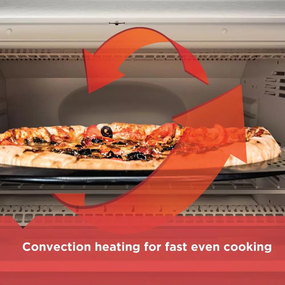 BLACK+DECKER 1550W Extra-Wide Digital Convection Toaster Oven, 8-Slice, Stainless Steel