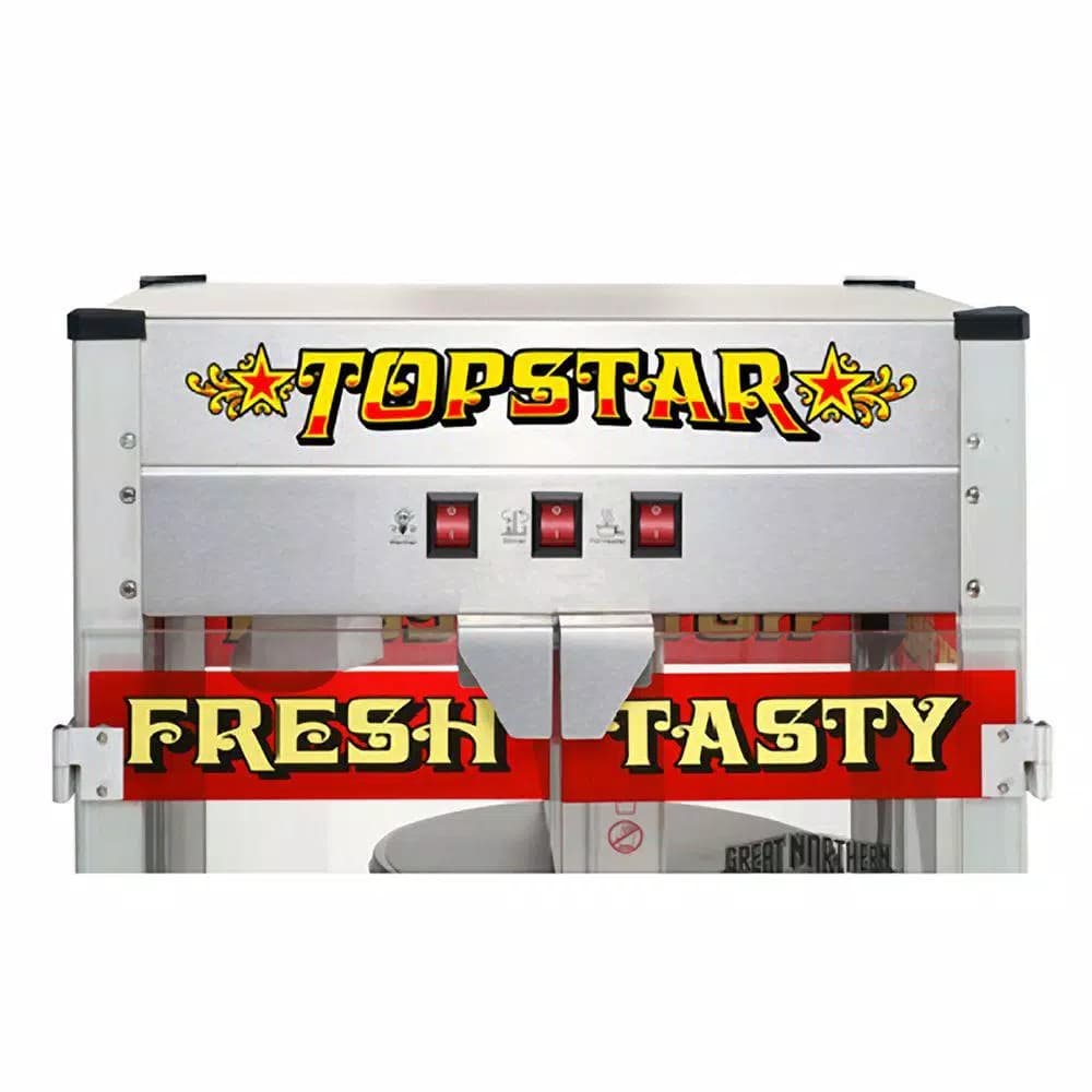 Great Northern Top Star 12 oz. Commercial Countertop Popcorn Machine - Silver