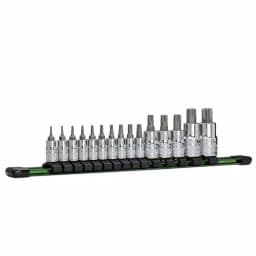 Capri Tools 15-Piece Star Bit Socket Set, S2 Steel Bits & Chrome Vanadium Sockets thumbnail 1