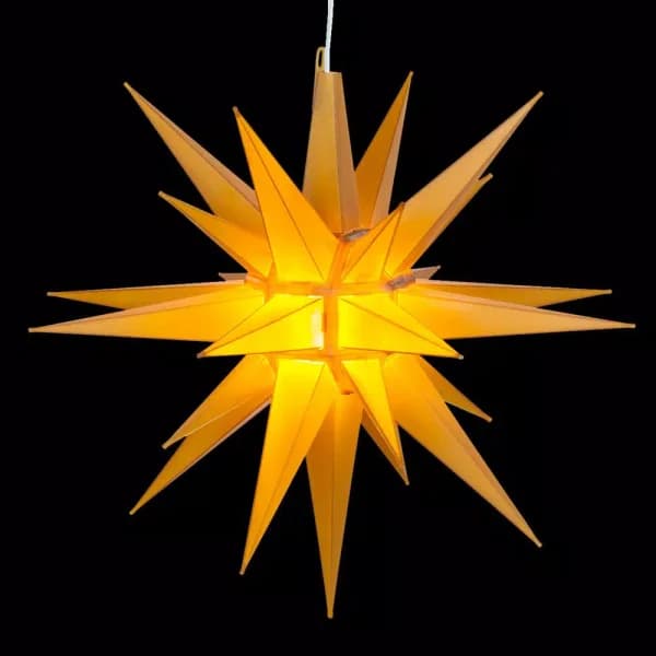 Kringle Traditions 14 in. Illuminated Gold Moravian Star LED Holiday Decoration
