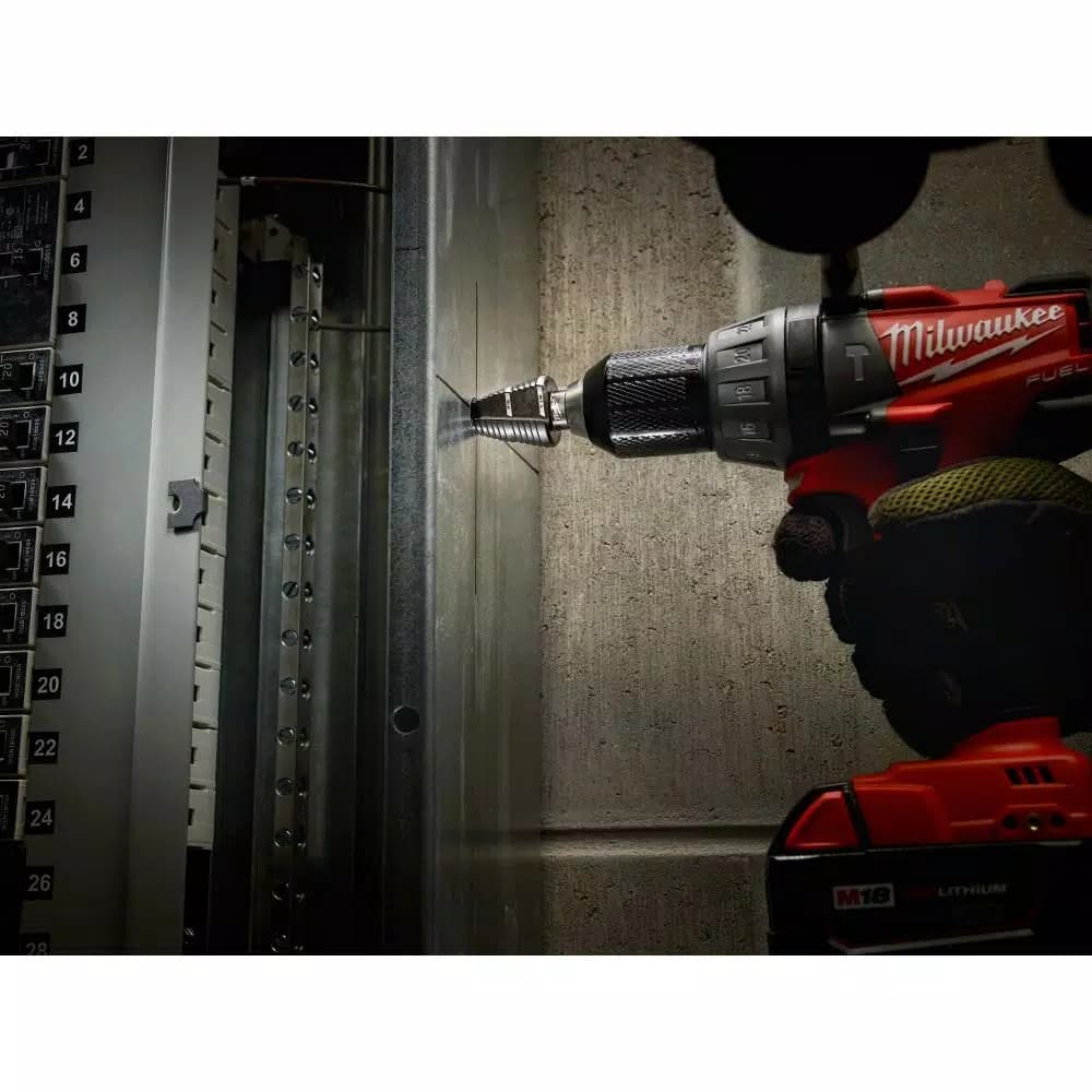 Milwaukee #9 Black Oxide Step Drill Bit Set, 7/8 in. and 1-1/8 in. (2-Pack)