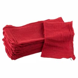 Stalwart 100% Cotton Auto Shop Rags, 25-Pack, Red thumbnail 1