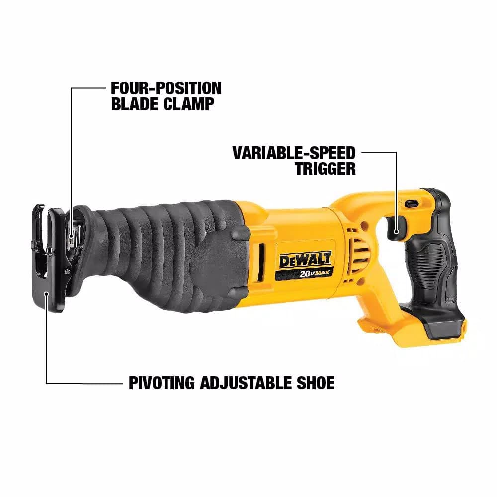 DEWALT 20V MAX Cordless Reciprocating Saw Kit with (1) 3.0 Ah Lithium-Ion Battery