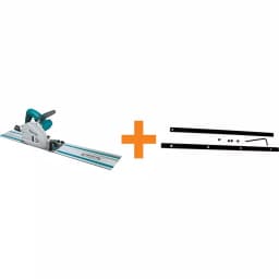 Makita 12 Amp 6-1/2 in. Plunge Circular Saw with 55 in. Guide Rail and Connector Kit Bundle thumbnail 1