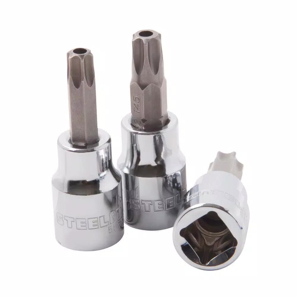 Steelman 8-Piece Tamper-Resistant Star Bit Socket Set, 1/4 in. and 3/8 in. Drive