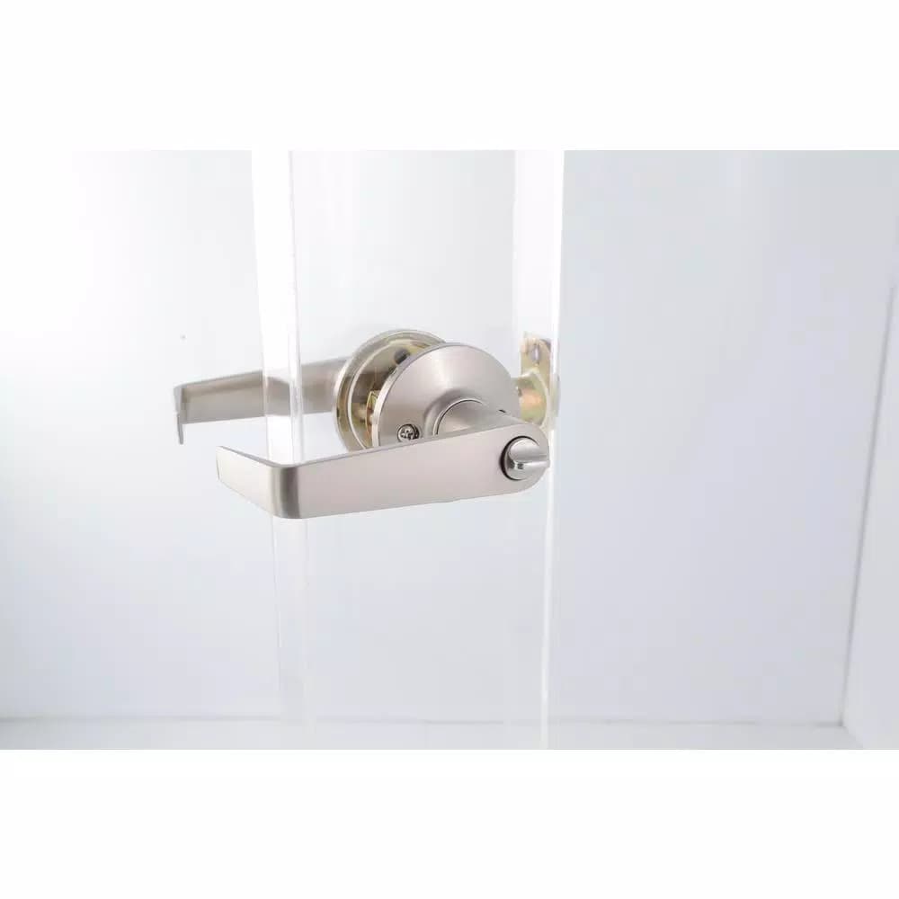 Toledo Fine Locks Segovia Unkeyed Interior Privacy Lever Set, Satin Nickel