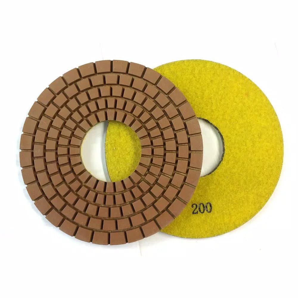 Unbranded Con-Shine 7 in. Dry/Wet Diamond Polishing Pad, 200 Grit for Concrete Floors and Countertops
