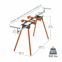 BORA PORTAMATE Folding Portable Miter Saw Stand with Material Supports thumbnail 10