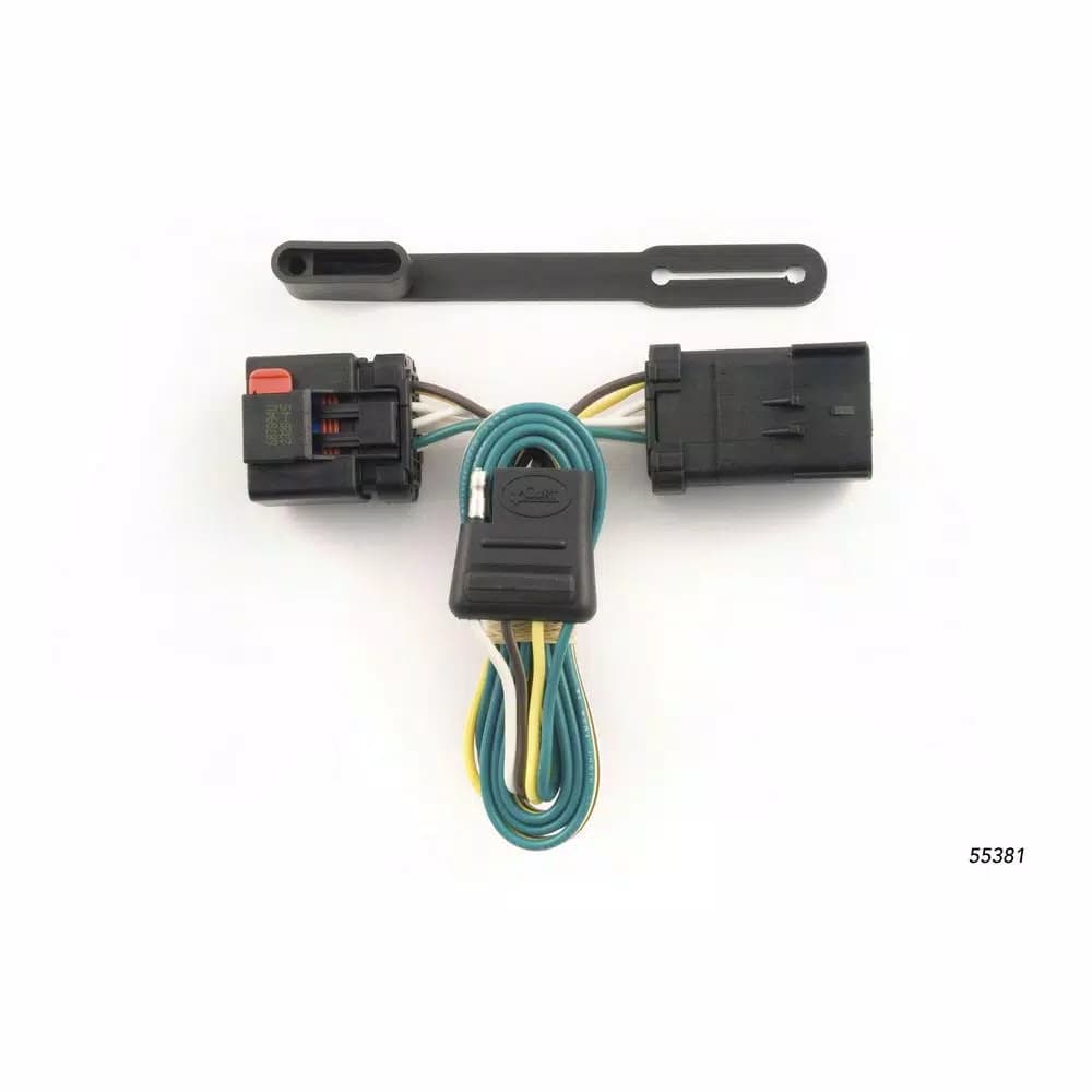 CURT Custom Vehicle-Trailer Wiring Harness, 4-Way Flat, T-Connector for Chrysler, Dodge, Jeep, Mitsubishi