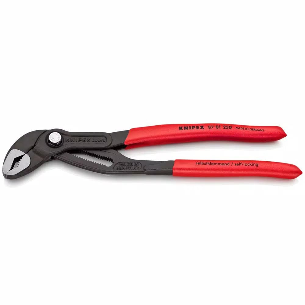 KNIPEX 3-Piece Pliers Set: 10 in. Cobra Box Joint & 8 in. Diagonal Cutting Pliers with Canvas Bag