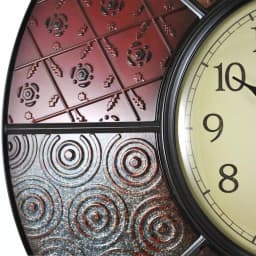 FirsTime 20.5 in. Round Patchwork Wall Clock, Multicolor Modern Quartz Movement thumbnail 4