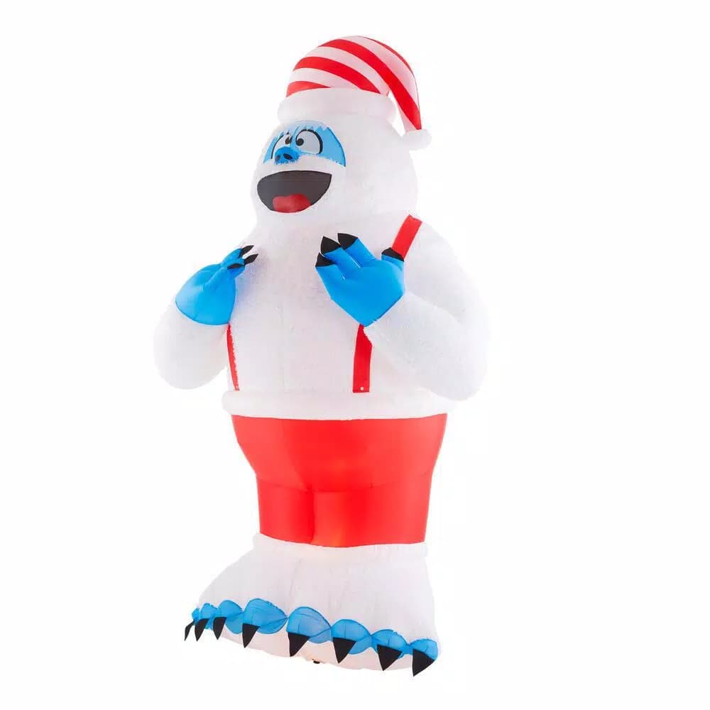 Rudolph Gemmy Airblown 10.5 ft. Inflatable Bumble with Suspenders and Santa Hat