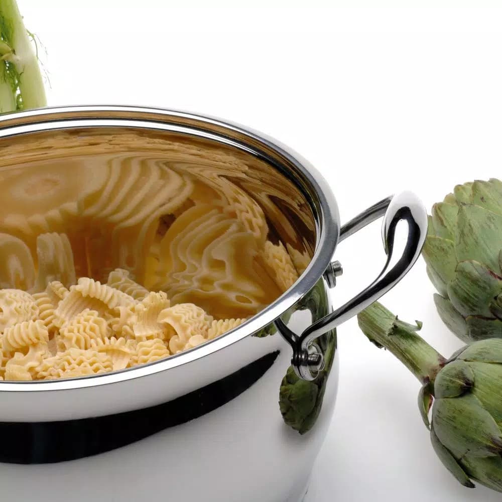 BergHOFF Essentials Zeno 10.6 Qt. Stainless Steel Stock Pot with Glass Lid
