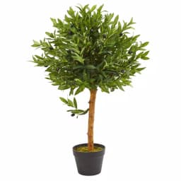 Nearly Natural 34 in. Artificial Olive Topiary Tree - UV Resistant Indoor/Outdoor Greenery thumbnail 1