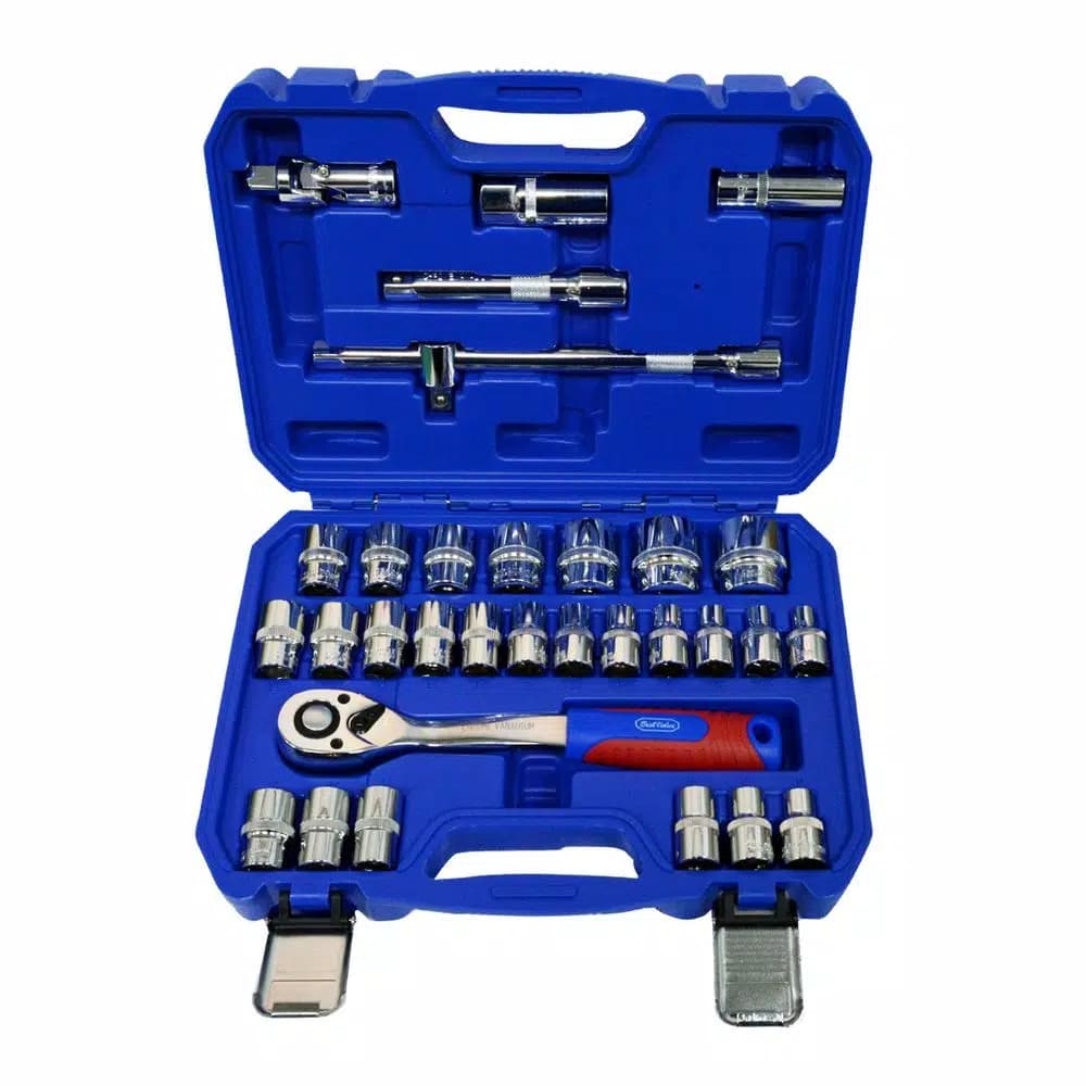 Best Value 1/2 in. Drive Metric Socket Set, 33-Piece