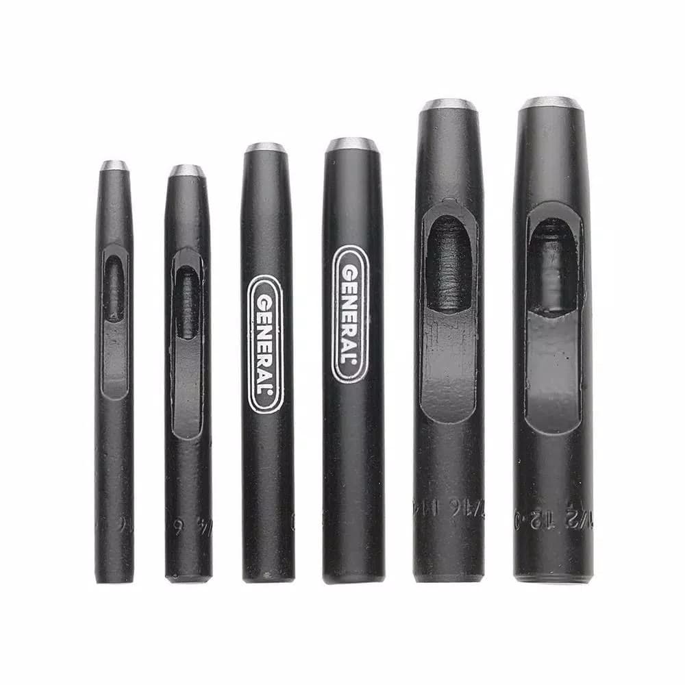 General Tools 6-Piece Hollow Steel Punch Set