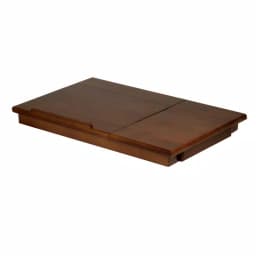 Winsome Alden Solid Wood Lap Desk with Flip Top and Pull-Out Drawer, Antique Walnut Finish thumbnail 3
