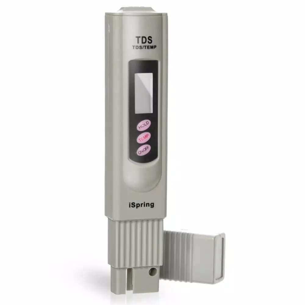 iSpring Digital TDS Meter and Thermometer with Automatic Temperature Calibration and Leather Carrying Case