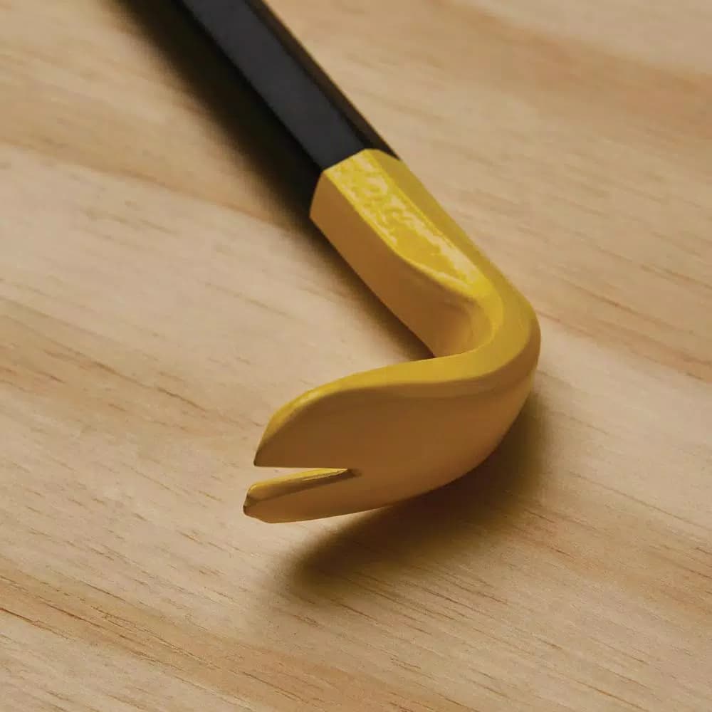 Stanley 10 in. Nail Claw Wrecking Bar with Dual Nail Slots