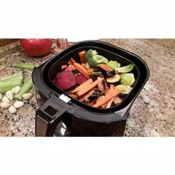 Ovente 3.2 Qt. Digital Air Fryer with Grill Pan and Non-Stick Basket, 1400W, 6 Presets thumbnail 5