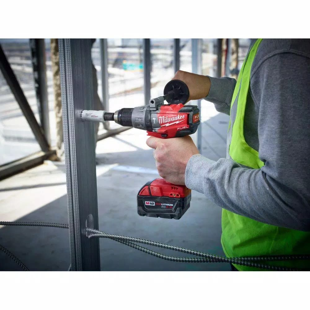Milwaukee M18 FUEL 1/2 in. Brushless Cordless Hammer Drill/Driver Kit w/ (2) 5.0 Ah Batteries & Charger