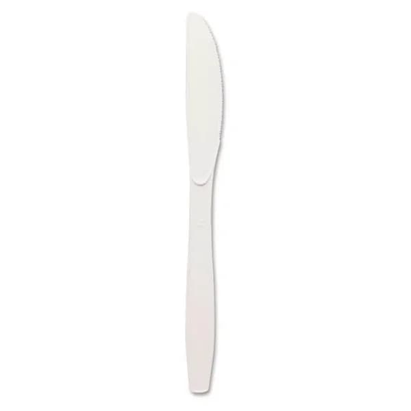 DIXIE White Polystyrene Medium Weight Disposable Knives, 1000 Count Case