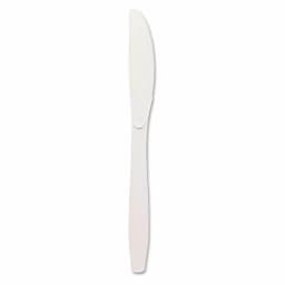 DIXIE White Polystyrene Medium Weight Disposable Knives, 1000 Count Case thumbnail 1
