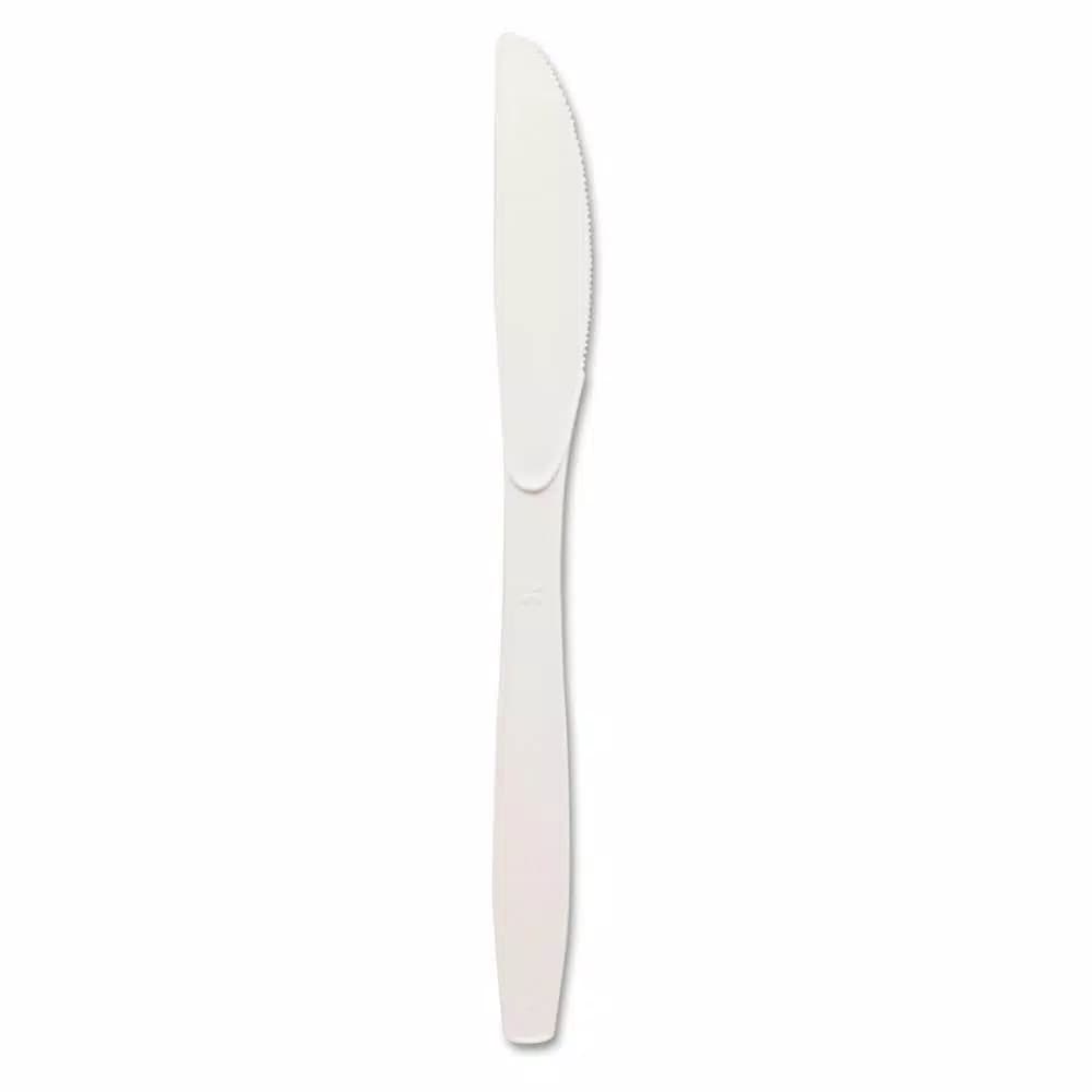 DIXIE White Polystyrene Medium Weight Disposable Knives, 1000 Count Case
