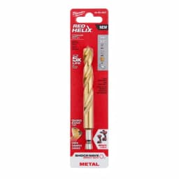 Milwaukee SHOCKWAVE Red Helix 15/32 in. Titanium Drill Bit with 1/4 in. Hex Shank thumbnail 1