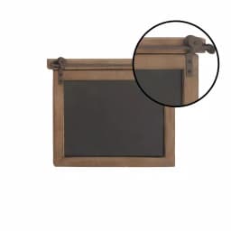 LITTON LANE Rectangular Wooden Chalkboard Memo Board with Rustic Iron Rail thumbnail 3