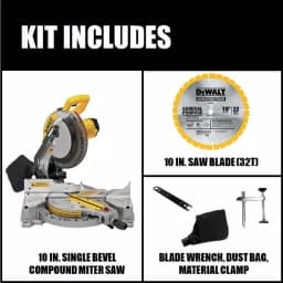 DEWALT DWS713 10 in. 15 Amp Corded Single Bevel Compound Miter Saw thumbnail 2