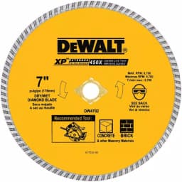DEWALT 7 in. Diamond Circular Saw Blade for Concrete and Brick thumbnail 1