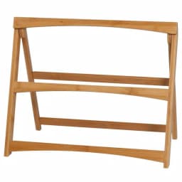 Unbranded CreativeWare TableStyles 2-Tiered Bamboo and Stoneware Folding Ladder Serving Set thumbnail 3