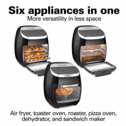 Hamilton Beach 11 Qt. Digital Air Fryer Oven with Rotisserie and Rotating Basket, Black thumbnail 4