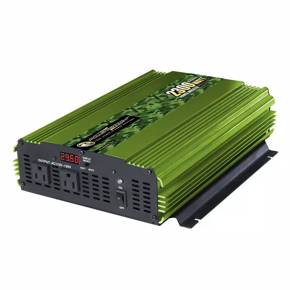 Power Bright 2300-Watt 24V DC to 110V AC Power Inverter, 4600W Peak, Heavy Duty Modified Sine Wave