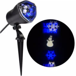 LightShow Whirl-a-Motion Snowman LED Projection Stake Light Set thumbnail 4