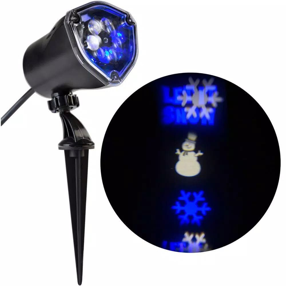 LightShow Whirl-a-Motion Snowman LED Projection Stake Light Set