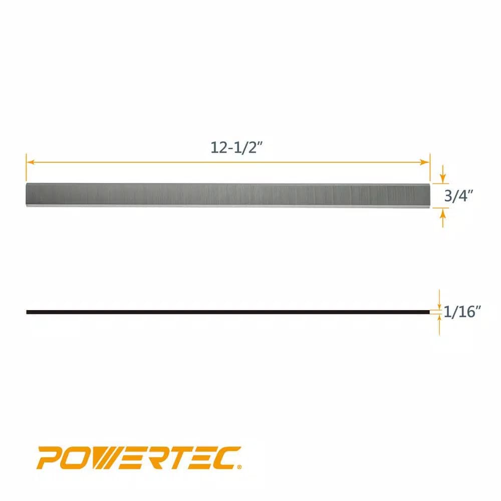 POWERTEC 12 in. High Speed Steel Planer Knives for Delta 22-540 and 22-547 (Set of 2)