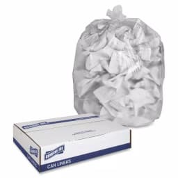 Genuine Joe 56 Gal. High-Density Can Liners, Clear, 200-Count thumbnail 2