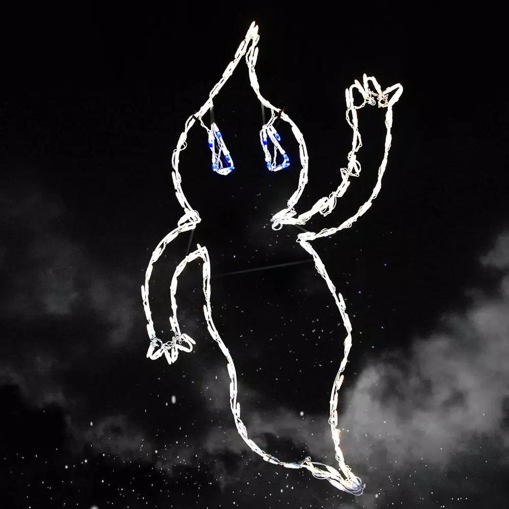 HOLIDYNAMICS HOLIDAY LIGHTING SOLUTIONS 51 in. Lighted LED Spooky Ghost Halloween Sculpture - Indoor/Outdoor Decor
