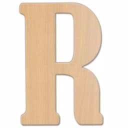 Jeff McWilliams Designs 15 in. Oversized Unfinished Wood Letter (R) - Industrial Style Wall Decor thumbnail 1